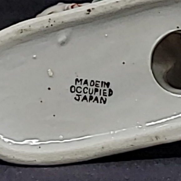 VINTAGE(BEFORE 1952)GIRL WITH 2 WILD GEESE OCCUPIED JAPAN - Picture 13 of 13